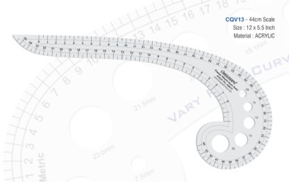 CQV13-Vary Form Curve Ruler (44cms Marking) 12" x 5.5"